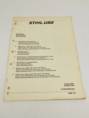 Genuine Spare Parts List STIHL USG #0452 523 1323 OEM - Image 1 of 3