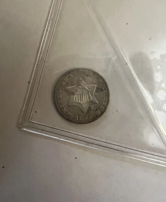 1851 Three Cent Silver Piece Trime 3c Type 1 High Grade - Image 1 of 2