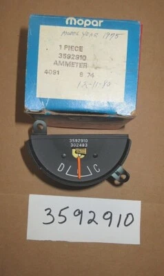 Dodge Charger 1975 Mopar 3592910 amperímetro calibre, Chrysler Corboba, nuevo de stock Foto 1 de 2