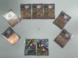 Pokemon TCG S- Chinese Exclusive Fuecoco Ultimate Set of 9 Holo Rare NM - Picture 1 of 3
