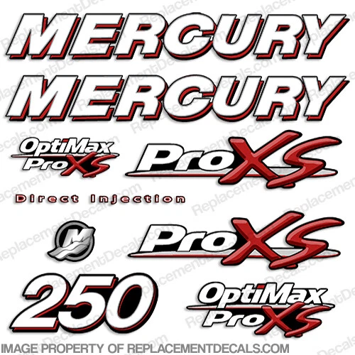 Kit de calcomanías para Mercury 250 hp Optimax ProXS Foto 1 de 1