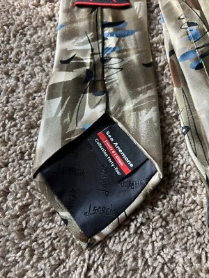 Corbata camuflada J. Garcia Sea Anemone Collection Forty Four Garcia Estate para hombre 4x60 Foto 1 de 4