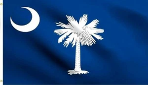 3x5 South Carolina Flag 3'x5' House Banner grommets super polyester PALMETTO - Picture 1 of 3
