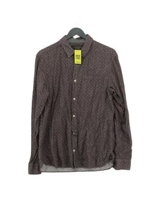 AllSaints Men's Shirt M Brown 100% Cotton Basic - Picture 1 of 5