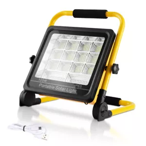 LED Akku Fluter 50W-100W COB Solar Arbeitsleuchte Handlampe Baustrahler - Bild 1 von 8