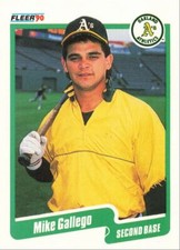 1990 Fleer Baseball Mike Gallego Oakland Athletics #7
