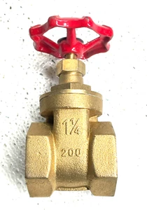 PEGLER Bronze Gate Valve 1-1/4" NPT Thread Ends 200 psi WOG, Handwheel Operated - Picture 1 of 11
