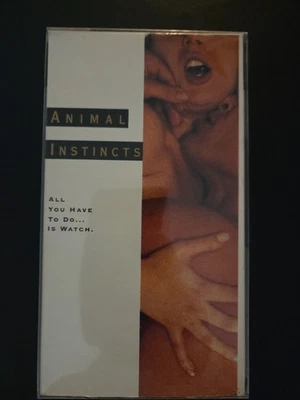 RARE Animal Instincts VHS Tape 1992 Erotic Thriller ACADEMY Not Tested - Image 1 of 4