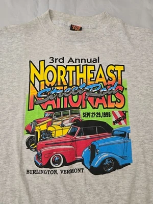1996 Burlington Vermont Northeast Street Rod Nationals T-Shirt - Men's XL - Image 1 of 4