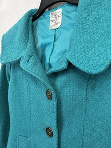 Fashion Forward Vibrant Cozy Pea Coat Jacket Hoodie Chic M Tulle Anthropologie - Picture 1 of 13