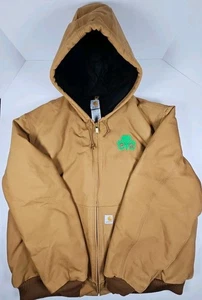 Chaqueta con Capucha Alta De Colección Carhartt Para Hombres J140 BRN 2XL Aislada Marrón Lona EE. UU. - Imagen 1 de 13