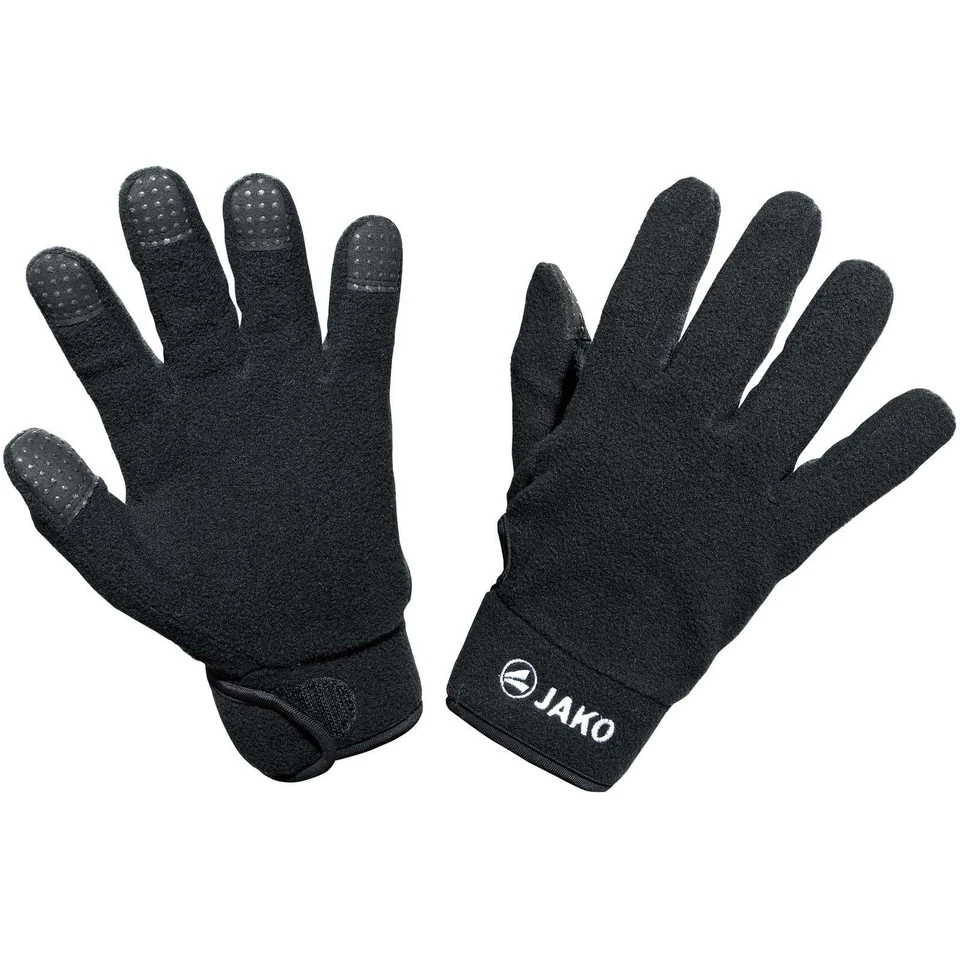 JAKO 1232 Feldspielerhandschuhe Fleece - Schwarz, Größe 10