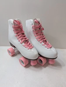 White Pink Womens Roller Skates Sz 9/10 L Sole Mates - Picture 1 of 19