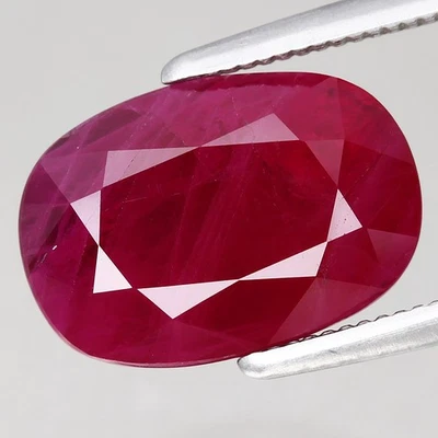 Precious! 4.54ct 10.9x7.5mm Oval Natural Heated Burmese Red Ruby Gemstone - Image 1 of 4