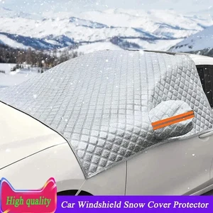 Magnetic Car Windscreen Cover Winter Ice Frost Shield Snow Protector Sun Shade - Picture 1 of 11