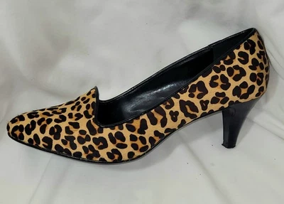 Nine West 10 Animal Print Heels Shoes Pointed Toe Women’s - Image 1 of 4