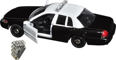Ford Crown Victoria Police Interceptor Black and White 1/43 Diecast Model Car - Image 1 of 3