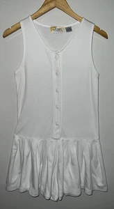 Vtg Victoria Harbor Sleeveless Skorts Dress White Lightweight Jersey Knit - Sz S - Picture 1 of 9