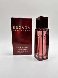Escada Sentiment Pour Homme Eau de Toilette 5ml Miniature New Boxed Rare - Picture 1 of 3