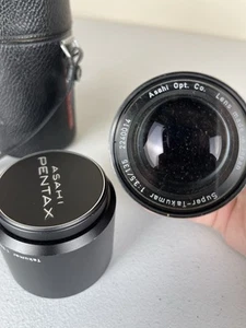 PENTAX Super TAKUMAR 1:3.5 / 135 mm Camera Lens, Asahi Optical Co. Japan W/ Case - Bild 1 von 7