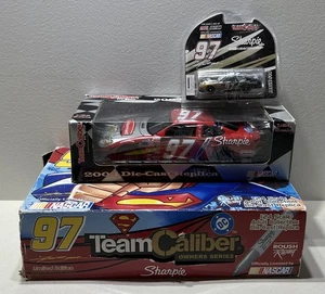 TEAM CALIBER 1:24, KURT BUSCH SIGNED + Lot, 2004 SUPERMAN/JUSTICE LEAGUE FORD!!! - Picture 1 of 6