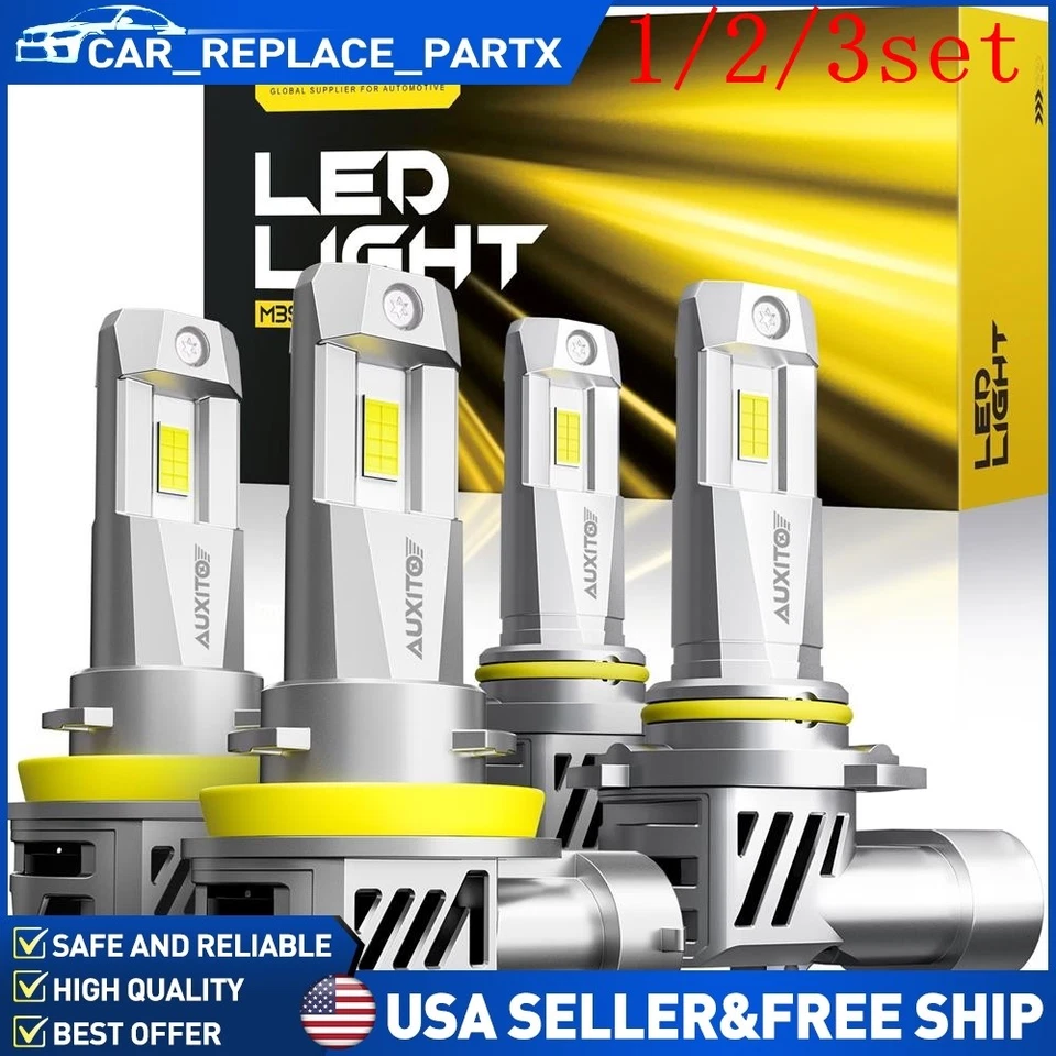 KIT de faros LED 2/4X 9005 H11 bombilla combinada 10000K haz alto bajo blanco brillante Foto 1 de 1