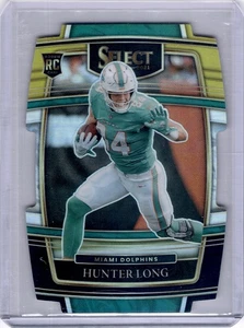 2021 Panini Select - Concourse Hunter Long #93 Black & Gold Prizm Die-Cut (RC)   - Picture 1 of 2