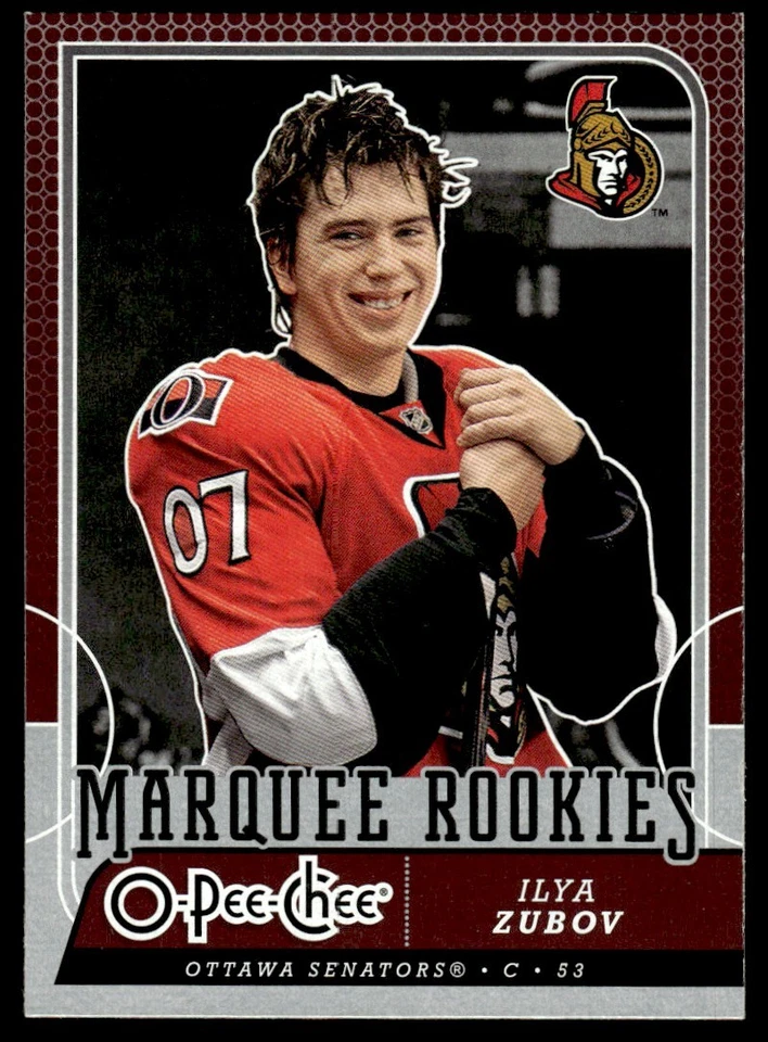 2008-09 O-Pee-Chee MARQUEE ROOKIES Ilya Zubov Rookie Ottawa Senators #517 - Image 1 of 2