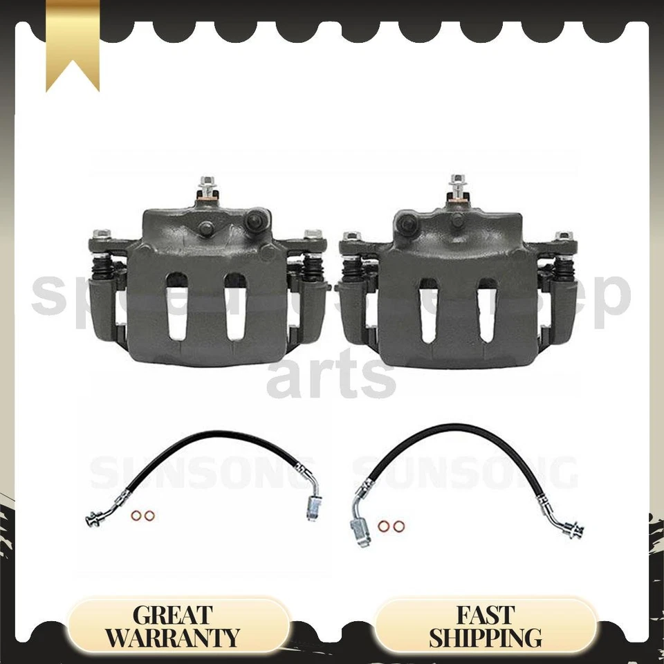 Línea de manguera de freno delantero con pinzas para Nissan D21 1992 1993 1994 Foto 1 de 4