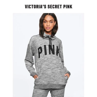 Victoria’s Secret ROSA Terry Pullover Sudadera Mujer Talla XS Bolsillos Foto 1 de 4