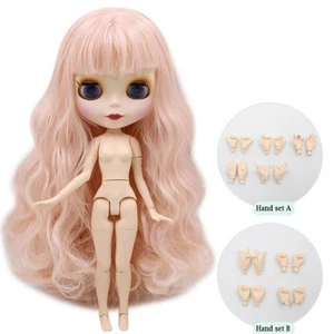 Neo Blythe Puppe Nude BJD Mattes Gesicht Zum Selbermachen Mode Rosa Haare Perücke Lutscher Kopf Spielzeug - Bild 1 von 24