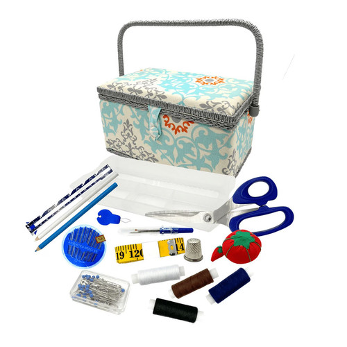 Hello Hobby Sewing Basket Kit 116 Pcs Multicolor FREE SHIP | eBay