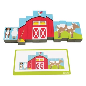 Beleduc Farm Wooden Block Puzzle - Picture 1 of 7