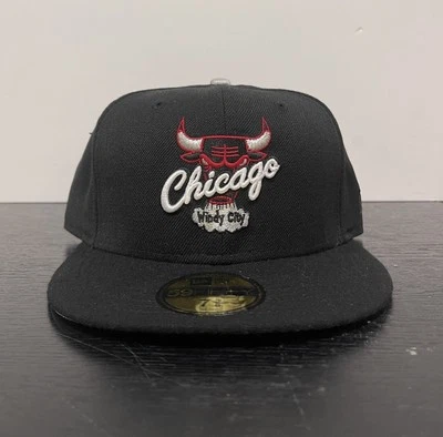 New Era Chicago Bulls Madera Dura Clásica Windy City Lana NBA Gorra Ajustada Sombrero 7 3/8 Foto 1 de 4