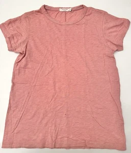 Rag & Bone Cotton Slub Tee T-Shirt Pima Organic Cotton in Rose Pink Size XS - Picture 1 of 10