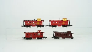 Bachmann Trix N Scale AT&SF ATSF Southern Caboose Lot 4x w/ Issues B60 - Picture 1 of 8