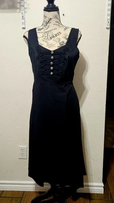 Royal Bones Dress Women's Medium Black Goth Punk Rock High Low Emo Skater - Image 1 of 4