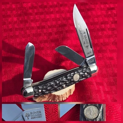 Navaja de Bolsillo Plegable Vintage BOKER TREE BRAND Clásica Serie 7474 Alemania Foto 1 de 4