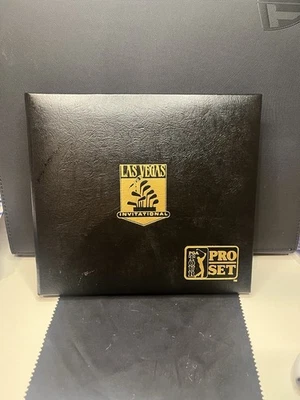 1991 Las Vegas Invitational PGA TOUR Pro Set Leather Card Album Vintage w/ Cards - Image 1 of 4