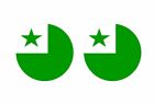 2x sticker aufkleber auto motorrad flaggen rund flagge fahne esperanto