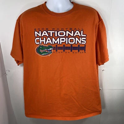 University Of Florida Gators Men's XL 2008 Football National Champions T Shirt - Image 1 of 4