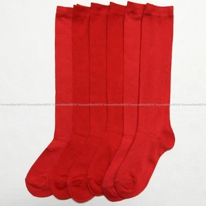 3 6 12 Pack Knee High Uniform School Socks Black Navy White Kid's Girl's 4-6 - Picture 1 of 7
