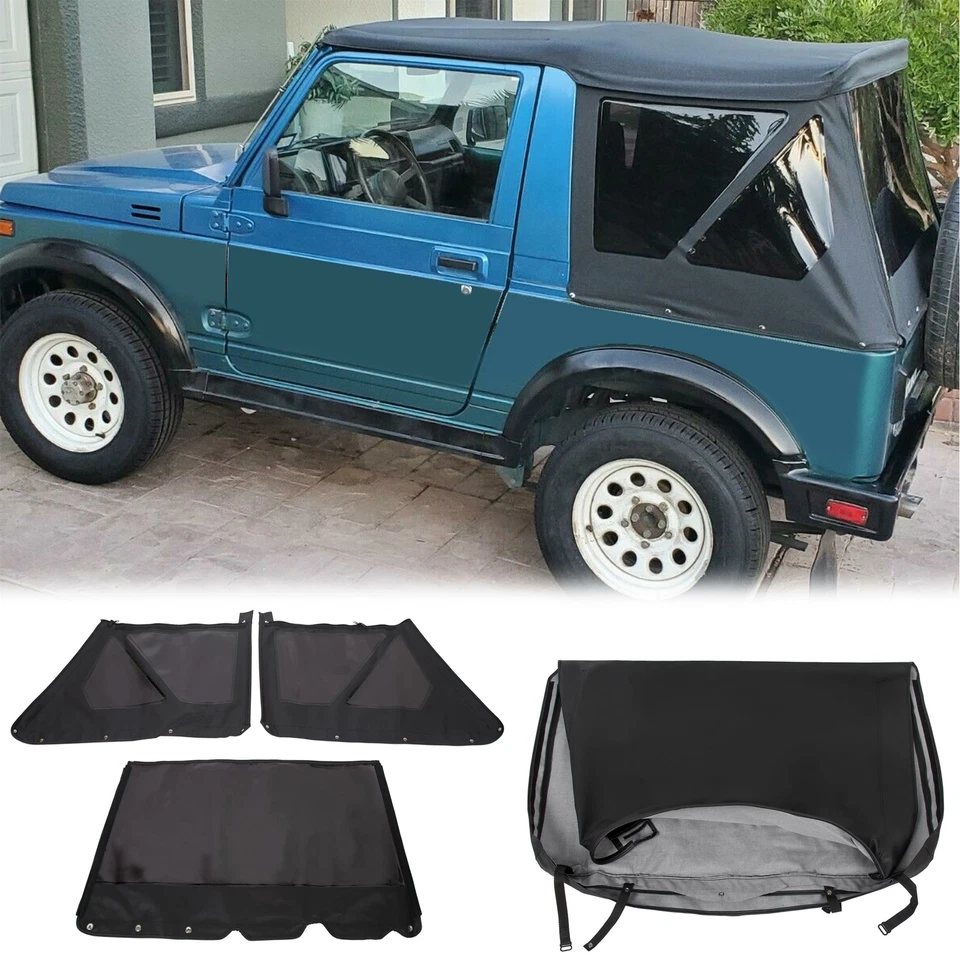 KOJEM para 86-94 Suzuki Samurai techo blando de repuesto con ventanas tintadas extraíbles Foto 1 de 4