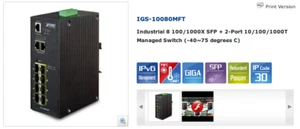 Planet Networking SWITCH Industrial Managed PoE mod.IGS-10080MFT - Imagen 1 de 12