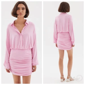 SOVERE NWT The Entity Mini Dress in Musk Pink Oversized Bodice/ Bodycon Skirt S - Picture 1 of 11