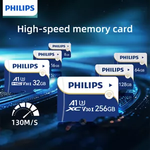PHILIPS 128GB MicroSDXC U3 A1 130MB/s High Endurance for 24/7 Recording - Picture 1 of 14