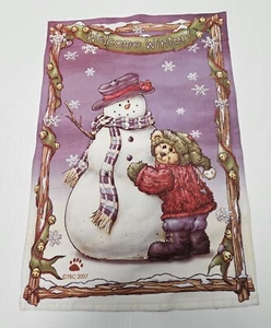 Boyd's Bear Garden Flag - Winter Bear with Snowman - Chilly And Willy - Picture 1 of 2