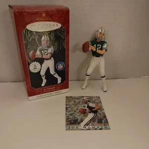 1997 Joe Namath Hallmark Keepsake Ornament And Card Football Legends Christmas - Picture 1 of 4