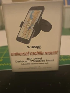 Vibe 360 Swivel Dashboard Windshield Mount Universal Mobile Car Mount Blck - Picture 1 of 2