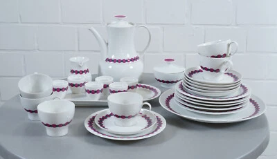 Service à café en porcelaine Thomas 30 pièces pour 6 personnes Prilflowen épo... - Photo 1/4